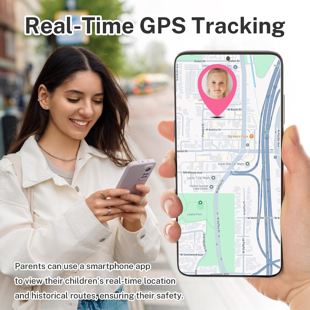 Montre GPS Fille Avec Appel Vidéo & Lampe Torche