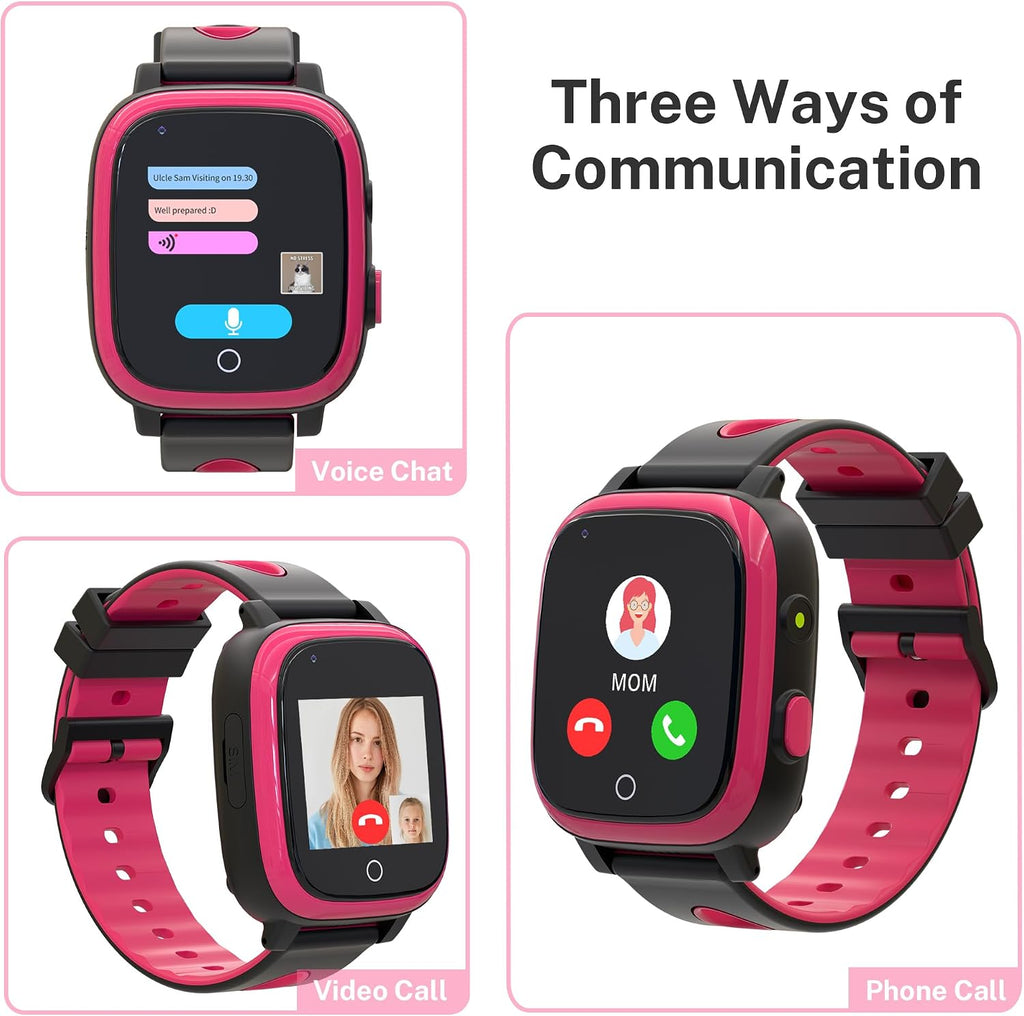Montre GPS Fille Avec Appel Vidéo & Lampe Torche