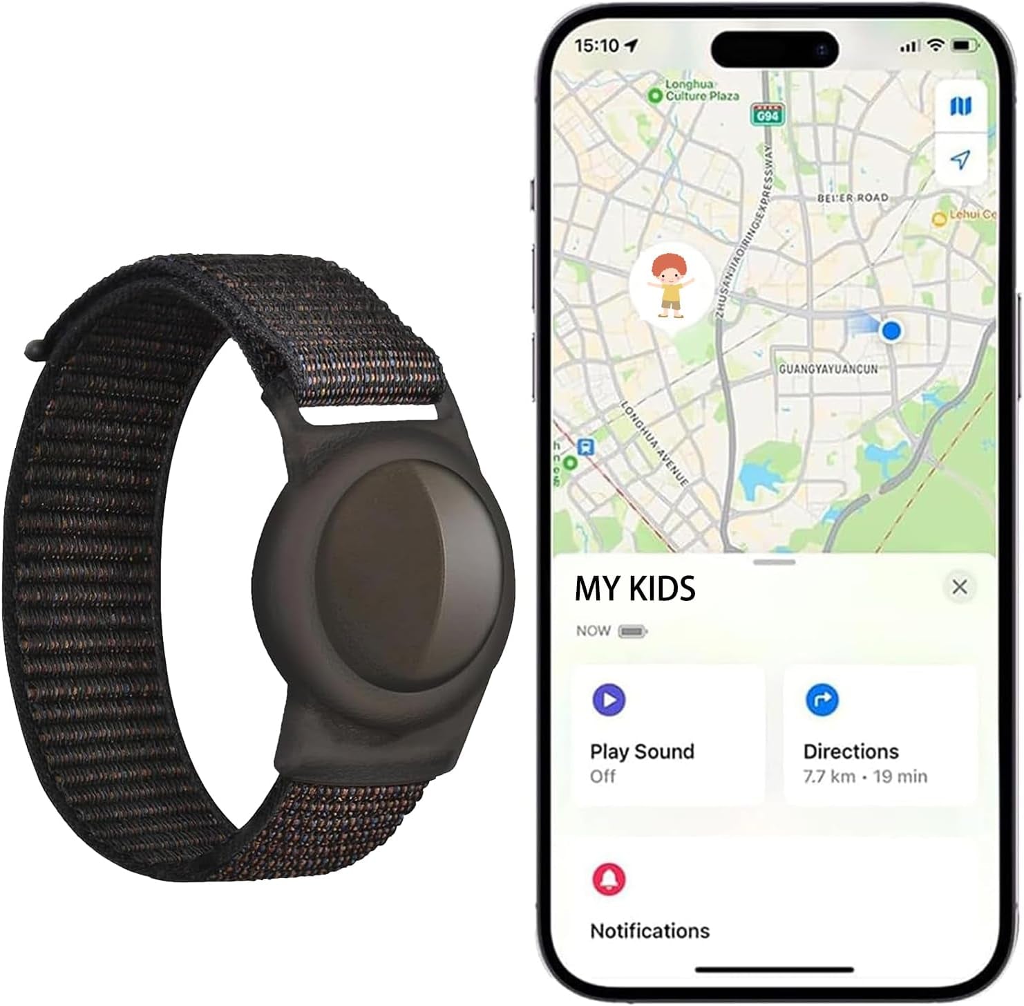 Mini Traceur GPS Enfant Compatible Localiser (Ios)
