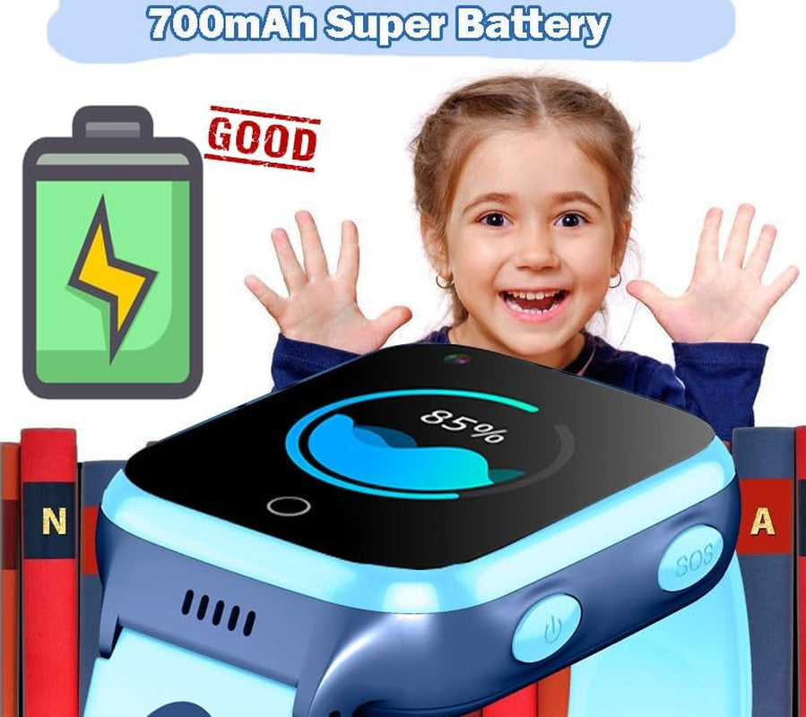 Montre GPS 4G Enfant Mixte - Appel Vidéo, SOS & Podomètre