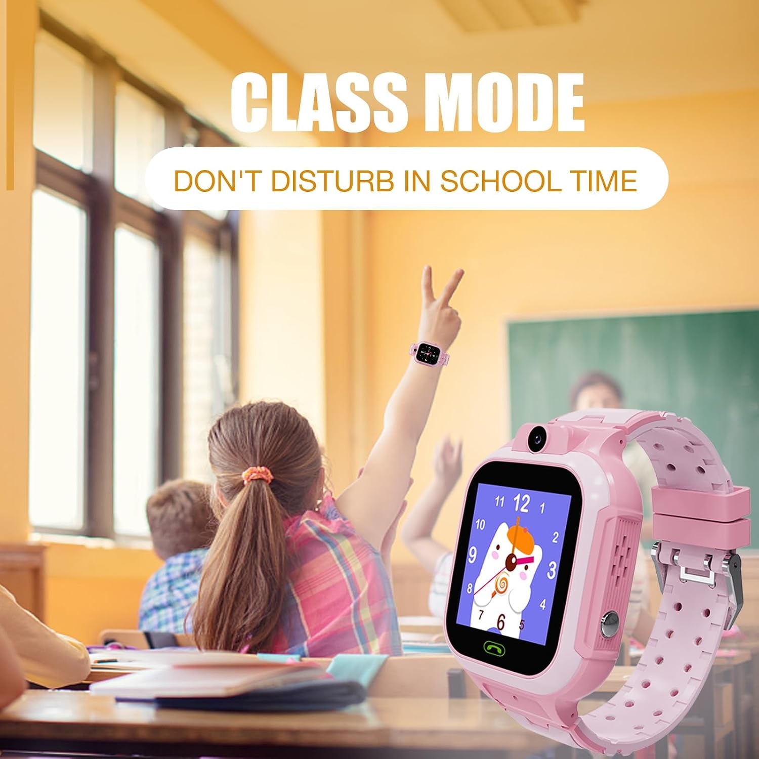 4G Kids Smart Watch GPS Tracker - Smartwatch with Two Way Call Video Calling Voice Chat SOS Class Mode Stopwatch Pedometer Games Wi-Fi Touch Screen Alarm Clock Smartwatches for Boys Girl (Pink)
