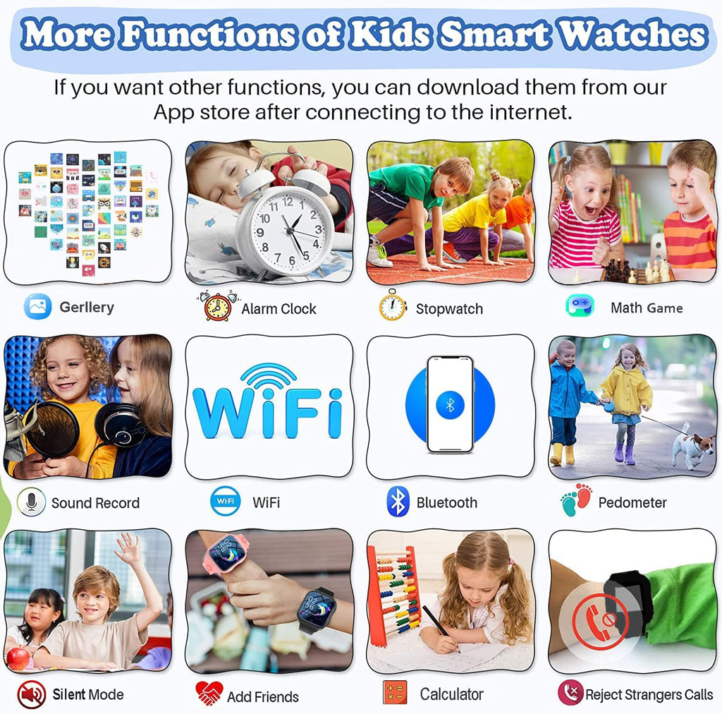Montre GPS 4G Enfant Mixte - Appel Vidéo, SOS & Podomètre