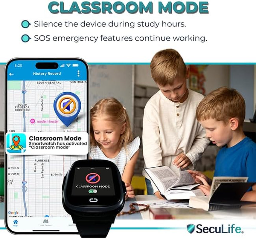 Montre GPS Enfant - Mode École & Étanche