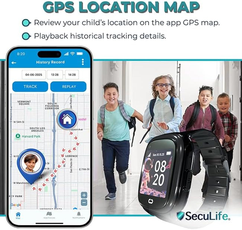 Montre GPS Enfant - Mode École & Étanche