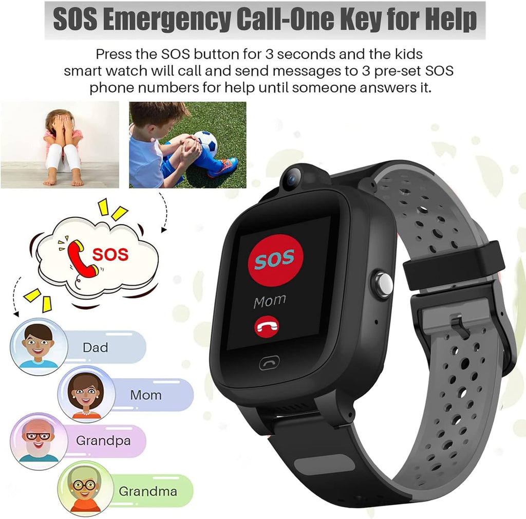 Montre GPS 4G Enfant  - Suivi Temps Réel & SOS