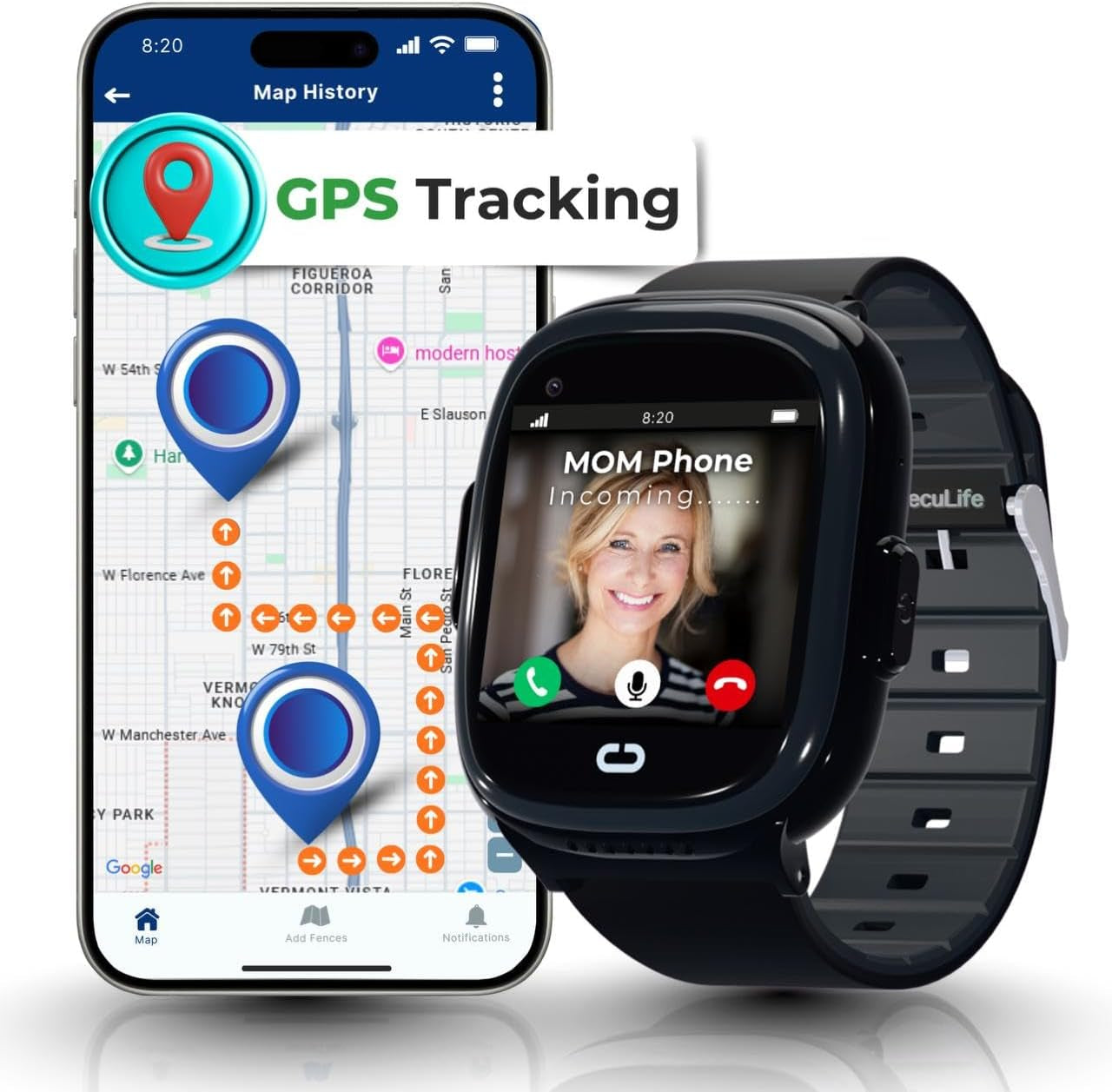 Montre GPS Enfant - Mode École & Étanche