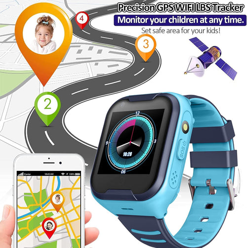 Montre GPS 4G Enfant  - Lampe Torche & Podomètre