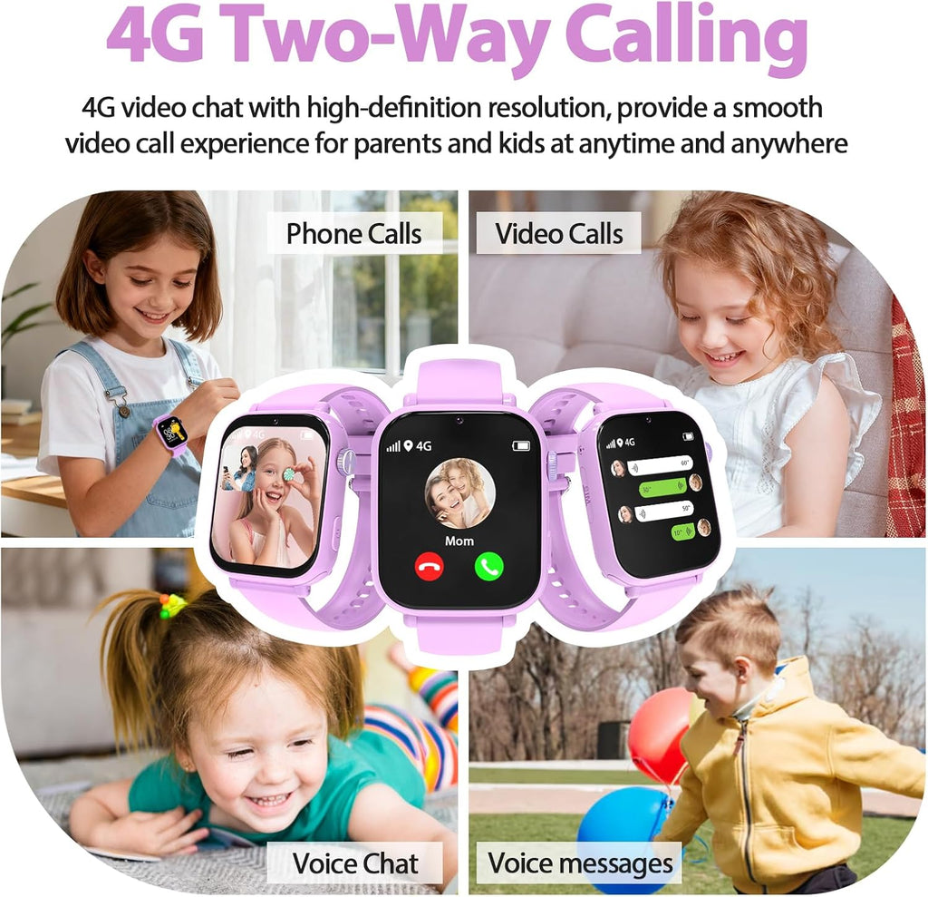 Montre GPS 4G Enfant - Violet